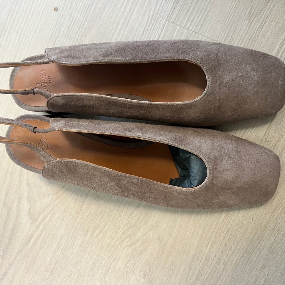 Elegant Brown Suede Women's Slingback